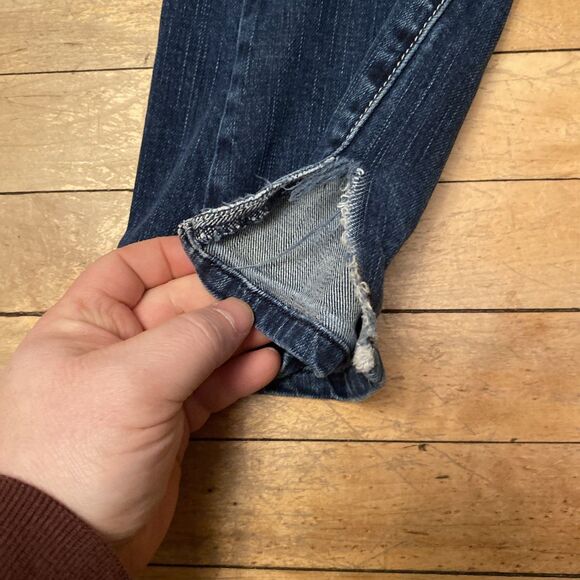 American Eagle Jeans Women’s Size 8 Original Boot Stretch Modified Bottom Slit - Picture 9 of 15